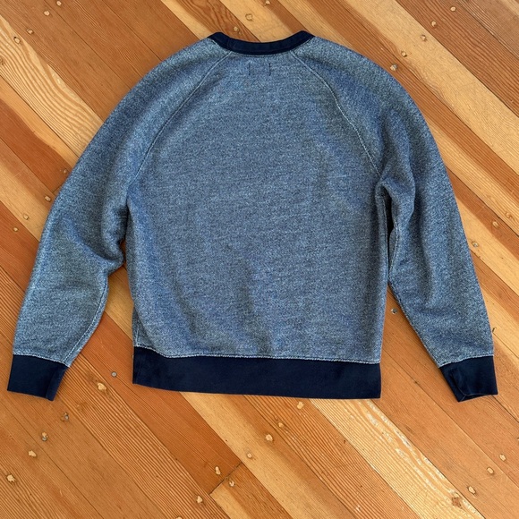 J Crew Authentic Fleece Blue Pullover Sweatshirt Large - Picture 4 of 4